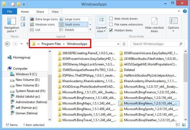 WindowsApps Folder WindowsApps Folder