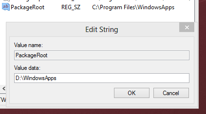 Uređivanje Registry PackageRoot