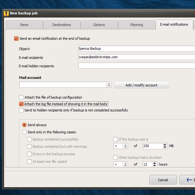 Iperius Backup_New גיבוי Job_Email Iperius Backup_New גיבוי Job_Email