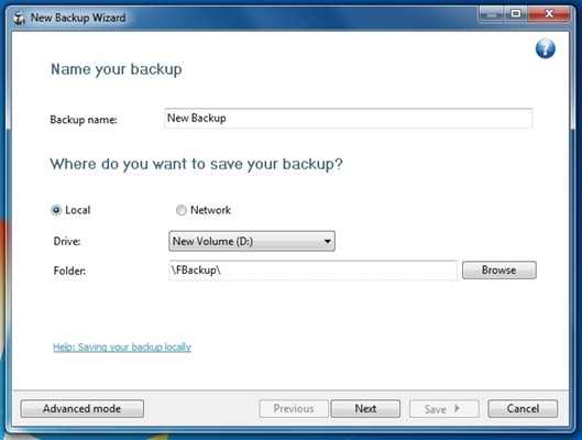 FBackup Wizard