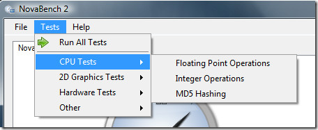 NovaBench CPU test