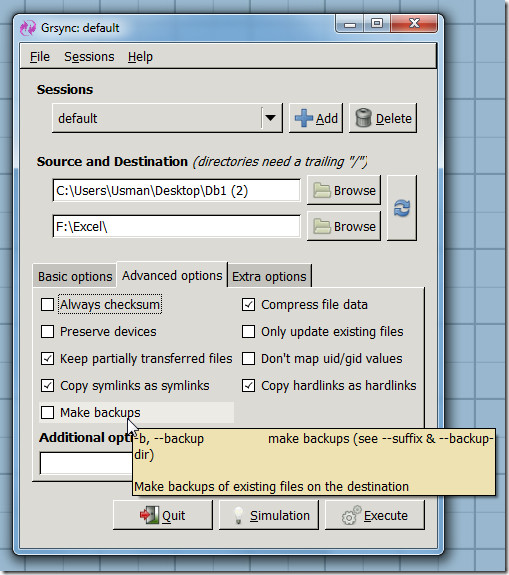 grsync windows scheduling