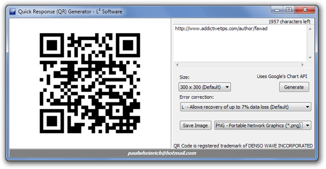 Generatore a risposta rapida (QR) - Software L²