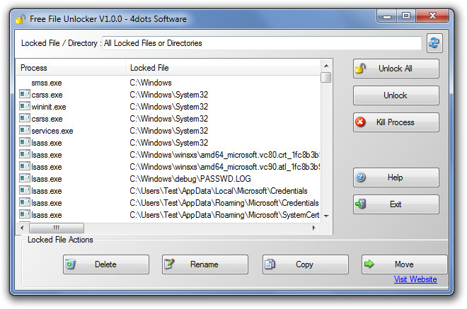 Zdarma File Unlocker V1.0.0 - 4dots Software