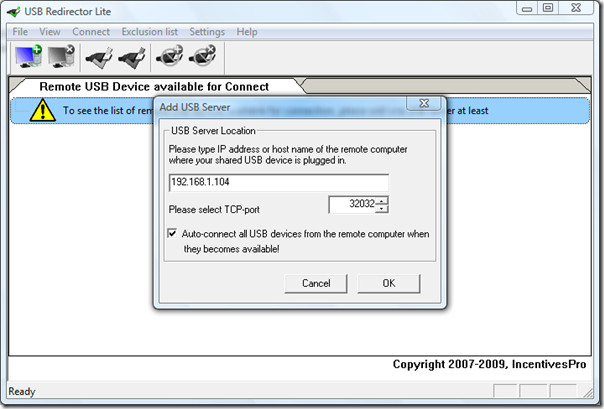 USB Redirector Lite