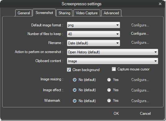 Postavke screenpressa