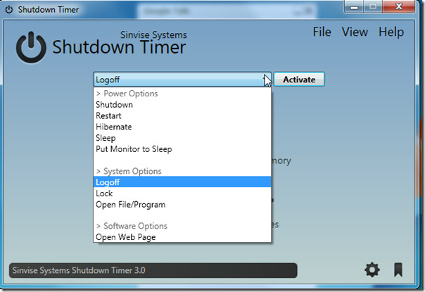 shutdown timer