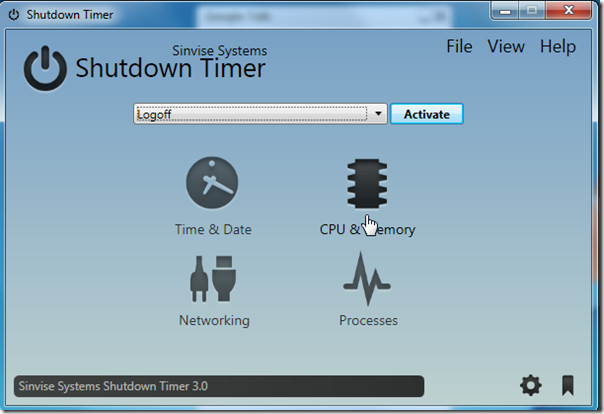 shutdown timer principale