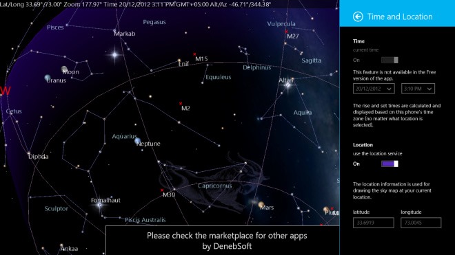 SkyMap_Windows 8_Time SkyMap_Windows 8_Time