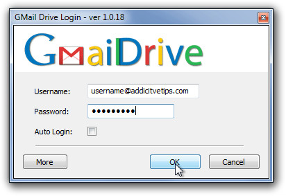 GMail Drive Login