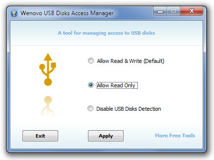 Wenovo USB Disks Access Manager