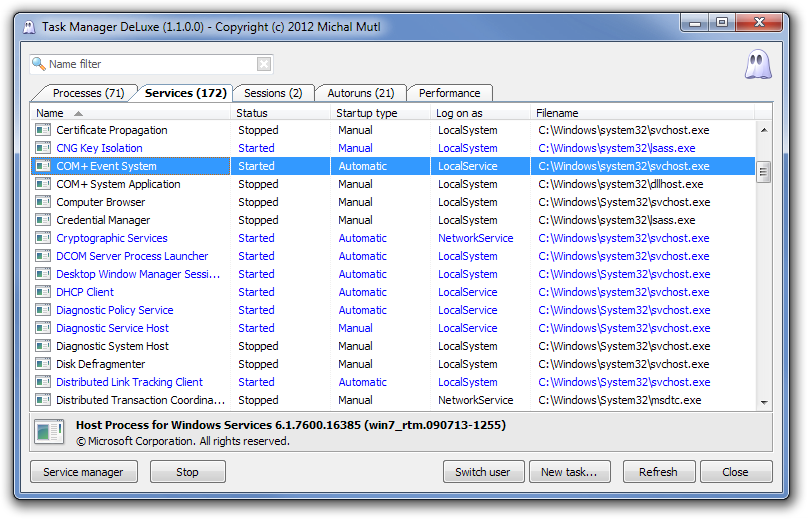 Task Manager DeLuxe-サービス