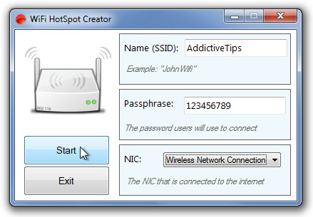 WiFi HotSpot veidotājs