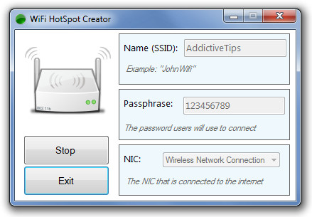 WiFi HotSpot opprettet