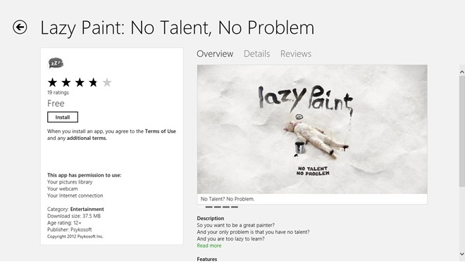 Lazy Paint_Windows Store