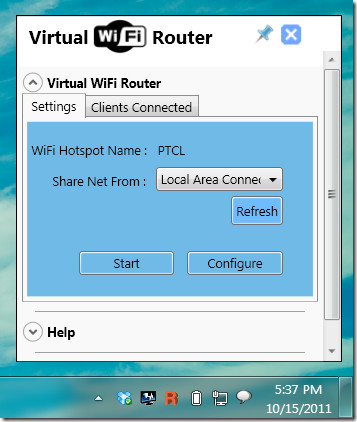 Start Wifi Router