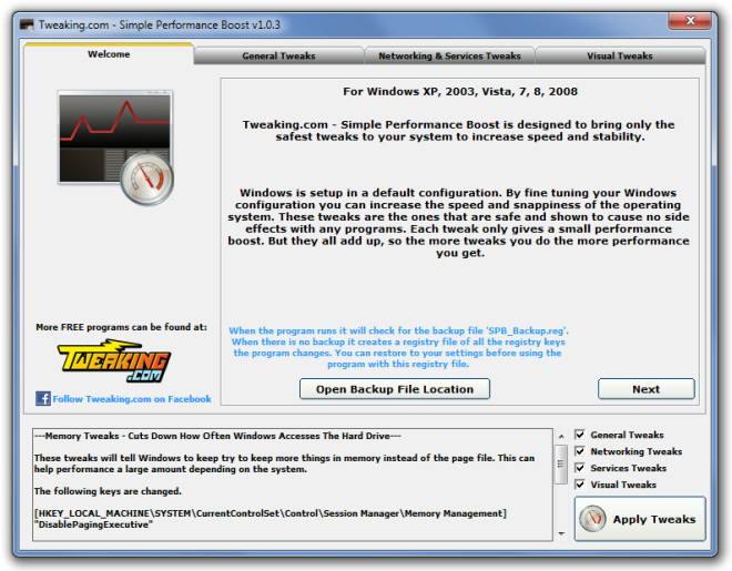 Tweaking.com - Simple Performance Boost v1.0.3