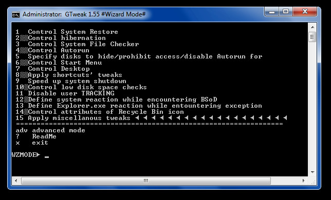 Administrator GTweak 1.55 #Wizard Mode #