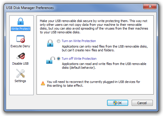 Параметри USB Disk Manager