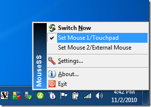 Switcher de velocidade do mouse