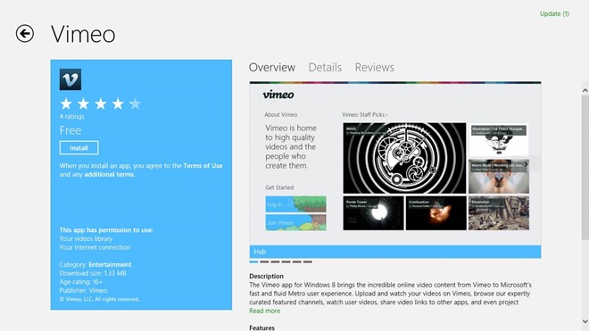 Vimeo_Windows Store