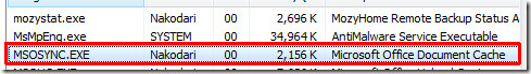 Microsoft Office Document Cache