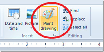 MS Malen in WordPad
