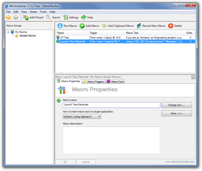 WinScheduler v7.5.2 Free - DemoFile.4ws